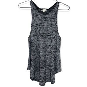 Wilfred Free | Aritzia Grey Marled Scoop-Neck Racer-Back Flowy Tank Top Size S